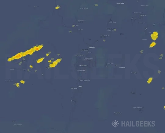 Hail map for Albuquerque, NM