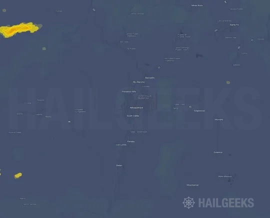 Hail map for Albuquerque, NM
