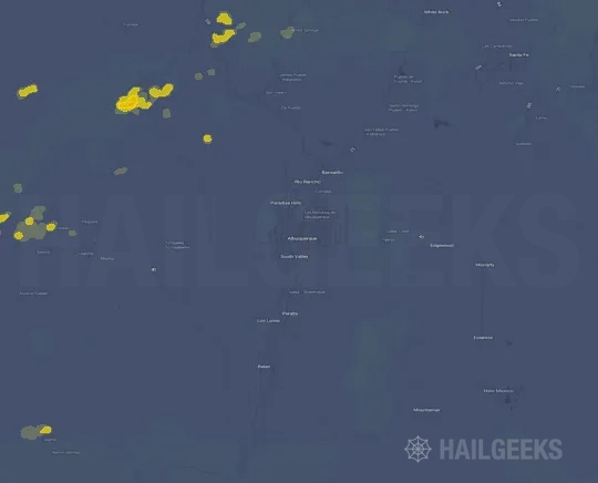 Hail map for Albuquerque, NM
