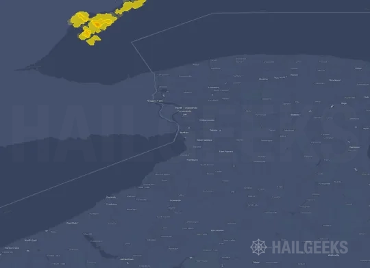 Hail map for Buffalo, NY