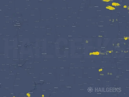 Hail map for Champaign, IL