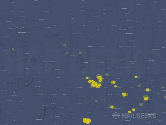 Hail map for Champaign, IL