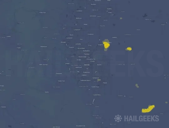 Hail map for Denver, CO