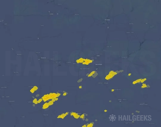Hail map for Farmington, NM