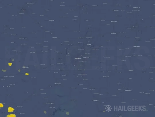 Hail map for Indianapolis, IN
