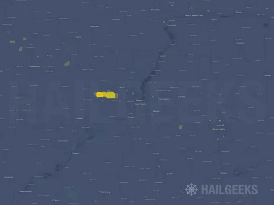 Hail map for Peoria, IL