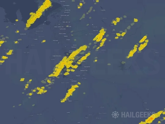 Hail map for Provo, UT