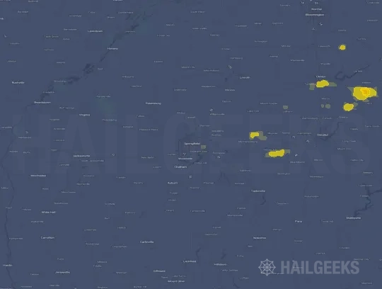 Hail map for Springfield, IL