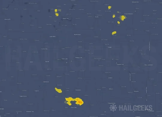 Hail map for Mason City, IA