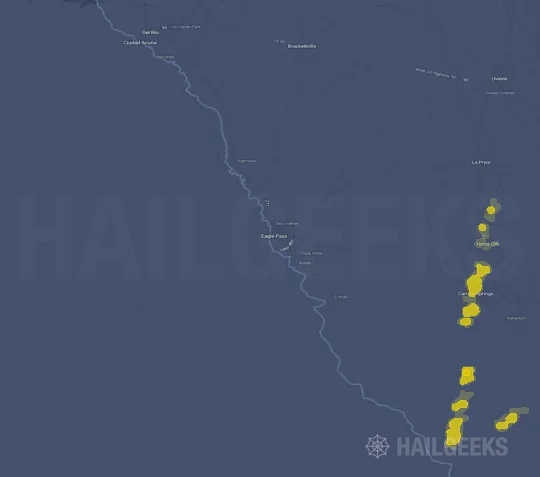 Hail map for Eagle Pass, TX