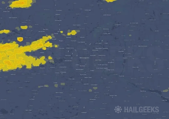 Hail map for Minneapolis, MN