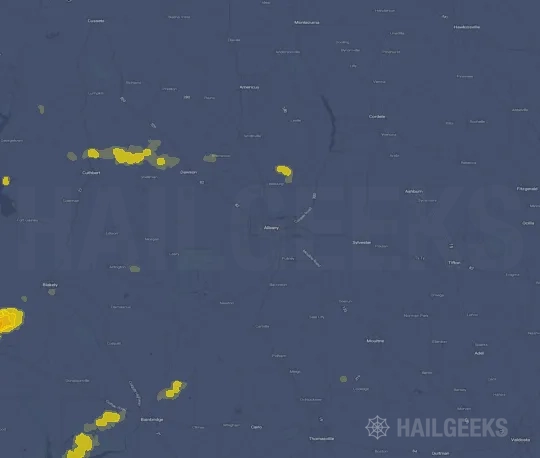 Hail map for Albany, GA