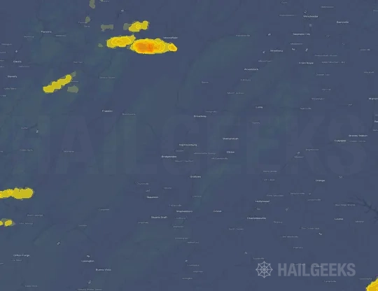 Hail map for Harrisonburg, VA