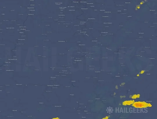Hail map for Morgantown, WV