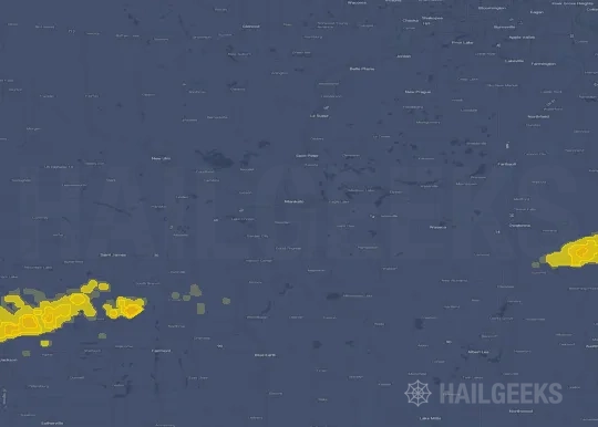 Hail map for Mankato, MN