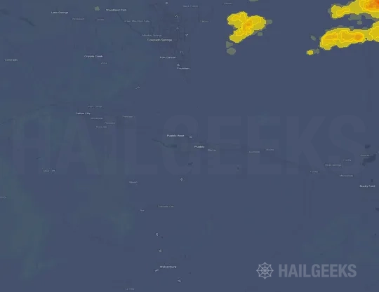 Hail map for Pueblo, CO