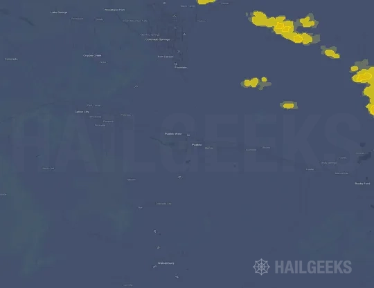 Hail map for Pueblo, CO