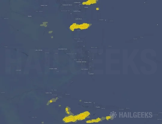 Hail map for Colorado Springs, CO