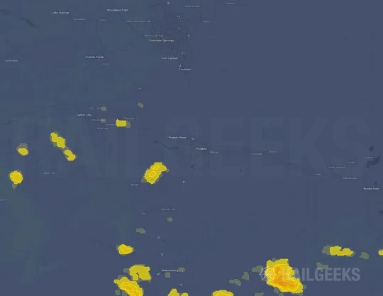 Hail map for Pueblo, CO