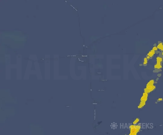 Hail map for Roswell, NM
