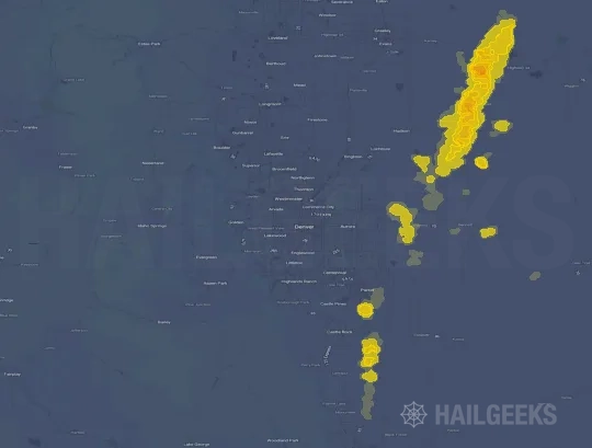 Hail map for Denver, CO