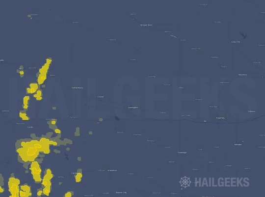 Hail map for Lexington, NE