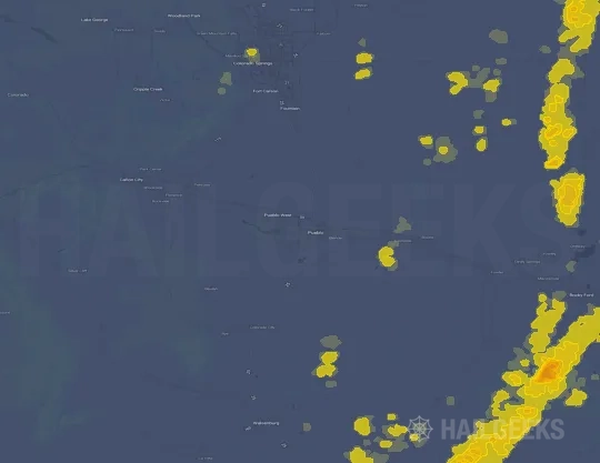 Hail map for Pueblo, CO