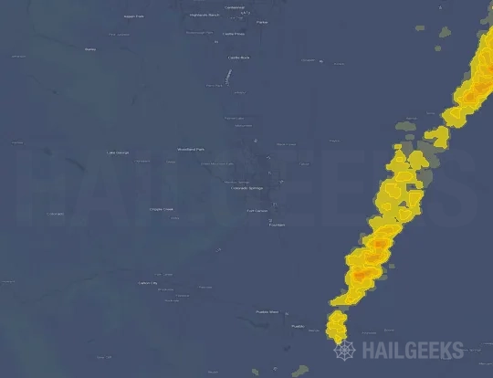 Hail map for Colorado Springs, CO