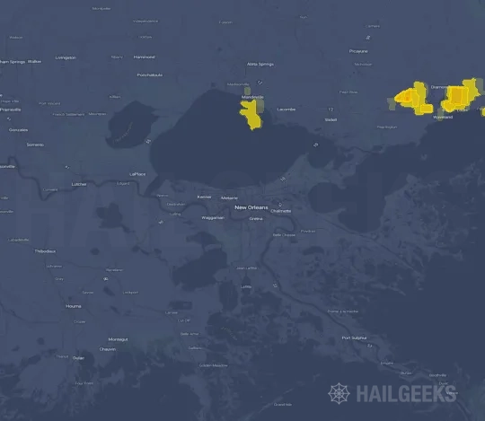 Hail map for New Orleans, LA