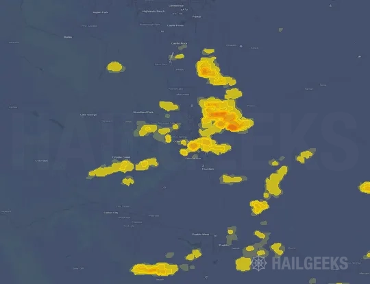 Hail map for Colorado Springs, CO