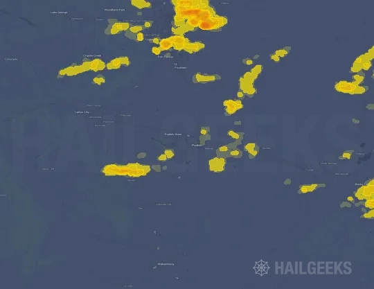 Hail map for Pueblo, CO