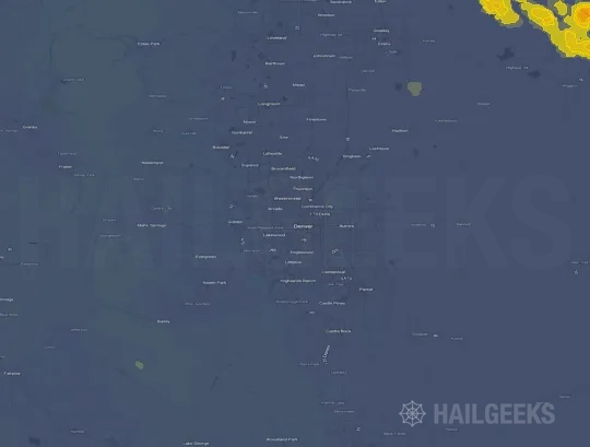 Hail map for Denver, CO on Jun 1, 2021