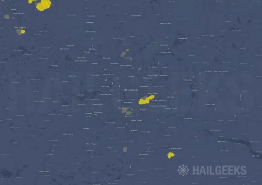 Hail map for Minneapolis, MN
