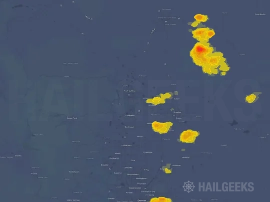Hail map for Fort Collins, CO