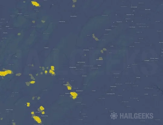 Hail map for Harrisonburg, VA