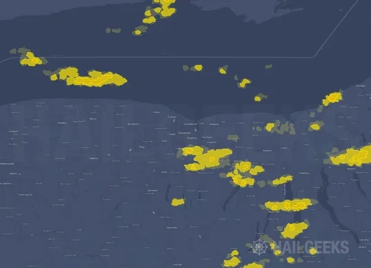 Hail map for Rochester, NY on Jun 13, 2021