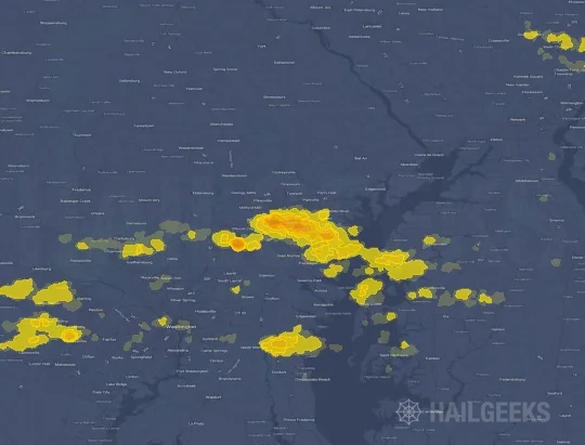 Hail map for Baltimore, MD