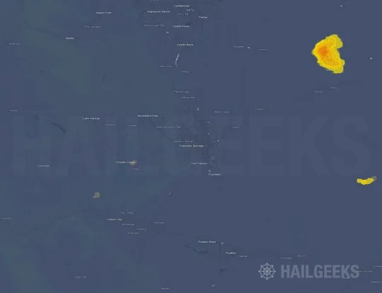 Hail map for Colorado Springs, CO