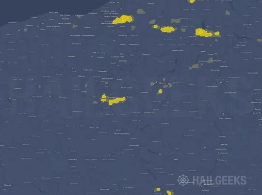 Hail map for Canton, OH