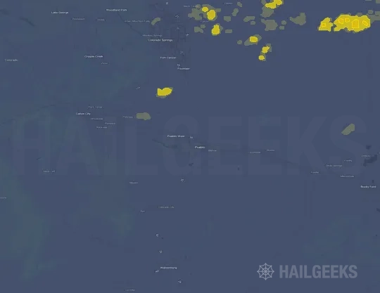 Hail map for Pueblo, CO