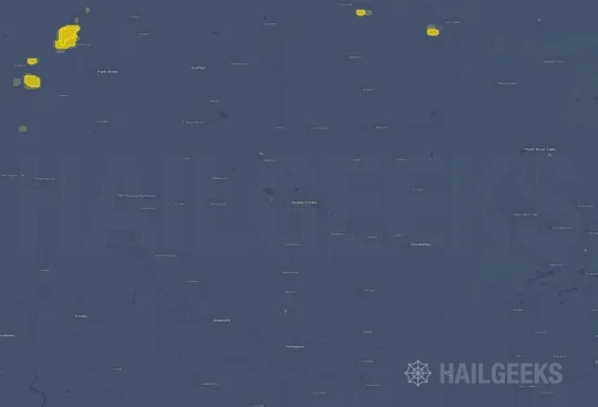 Hail map for Grand Forks, ND