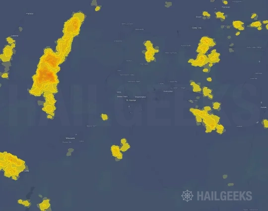 Hail map for Saint George, UT