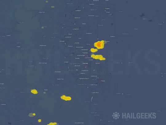 Hail map for Denver, CO