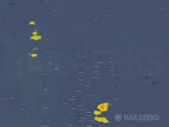 Hail map for Fort Collins, CO