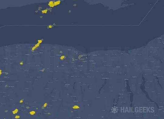 Hail map for Rochester, NY