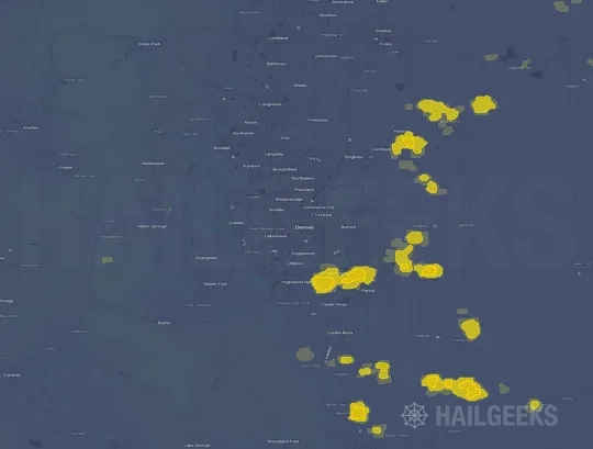 Hail map for Denver, CO