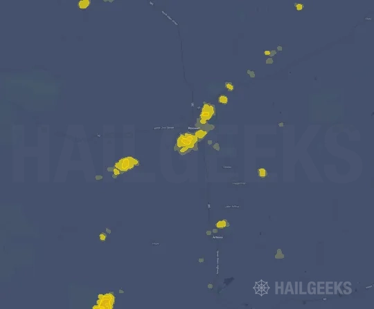 Hail map for Roswell, NM