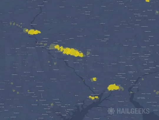 Hail map for Lancaster, PA
