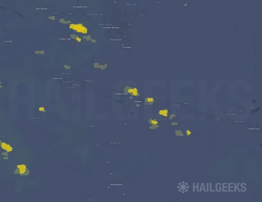 Hail map for Pueblo, CO