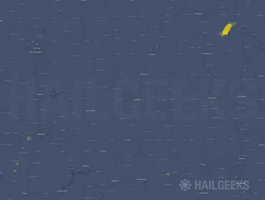 Hail map for Champaign, IL